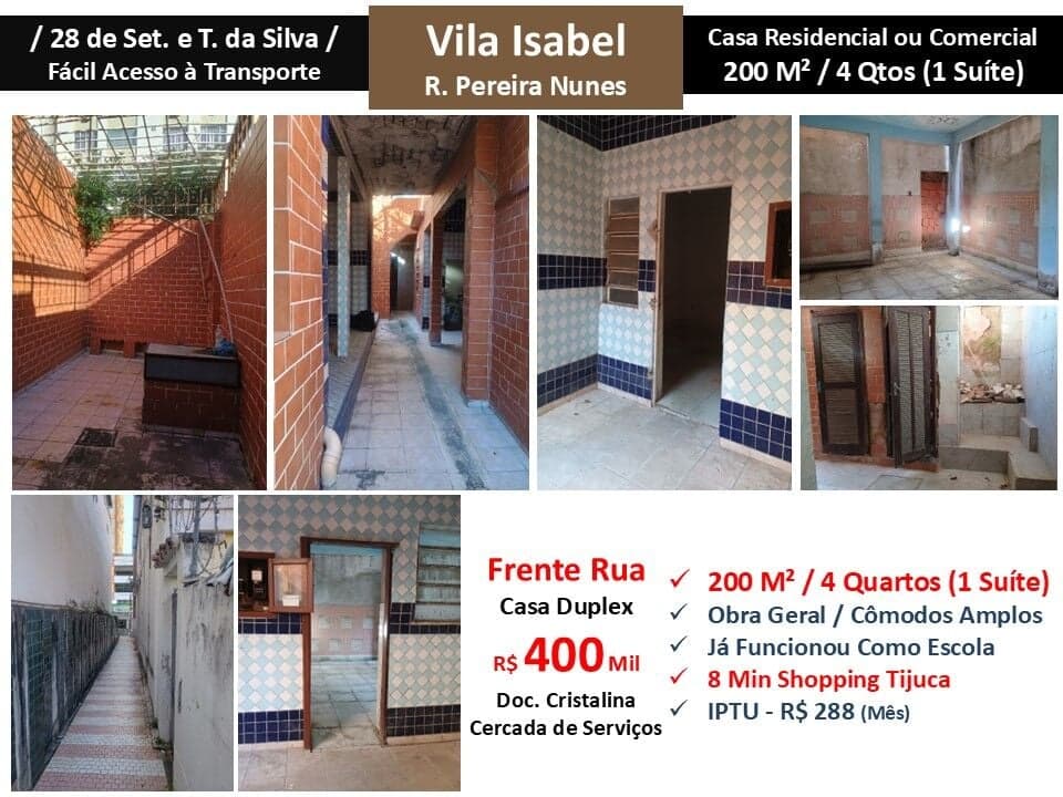 Casa Vila Isabel Pereira Nunes 200M²