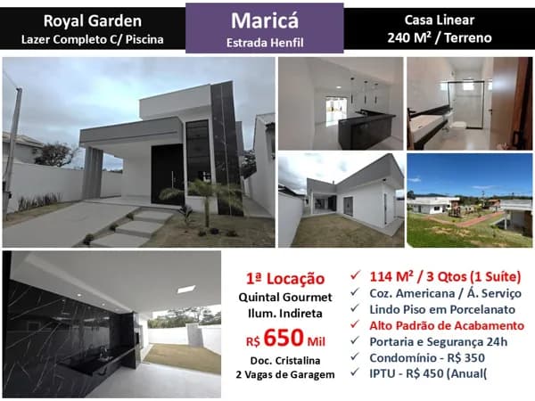 Casa Maricá Royal Garden 114M²