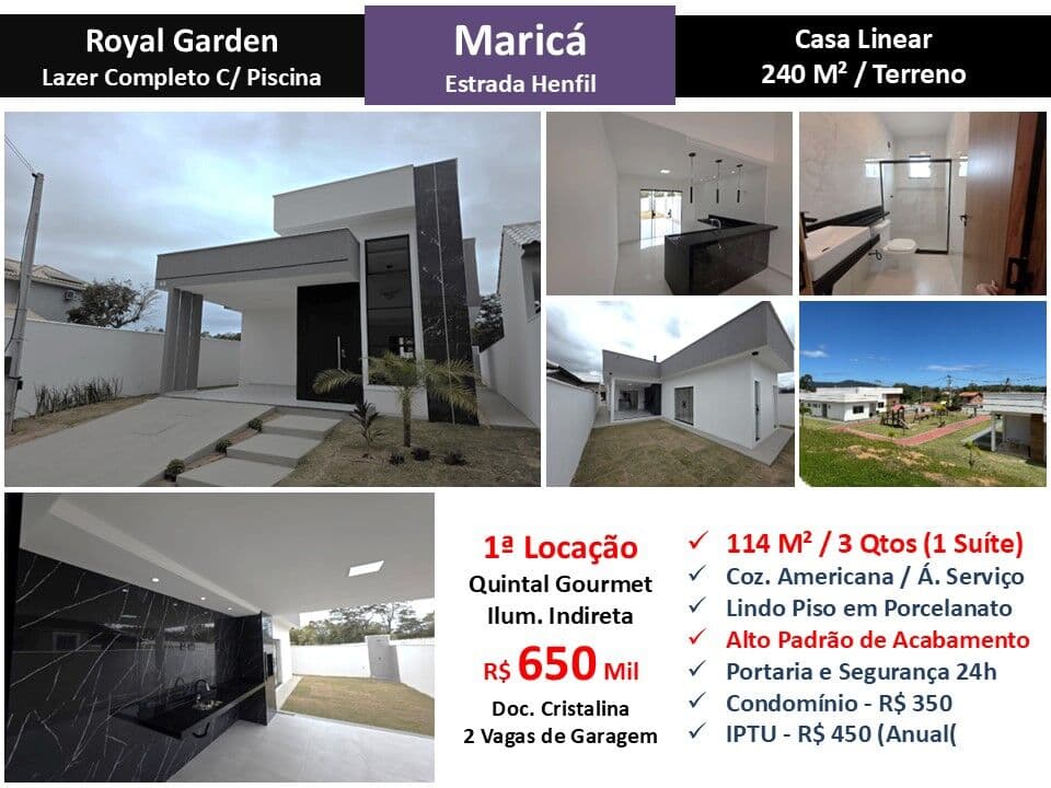 Casa Maricá Royal Garden 114M²