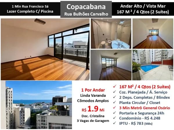 Apto Copacabana Bulhões de Carvalho 167M² 4