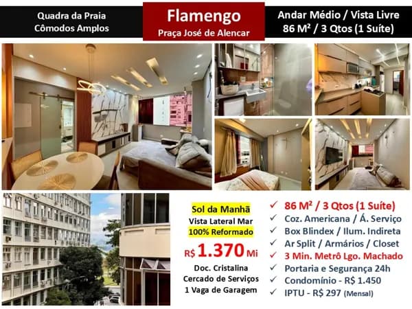 Apto Flamengo Praça José de Alencar 86M²