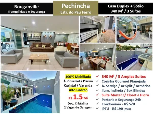 Casa JPA Pechincha Bouganville 340M²