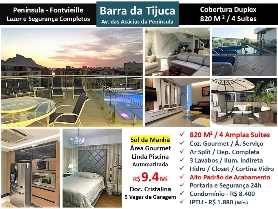 Cob Barra da Tijuca Península Fontvieille 820M²