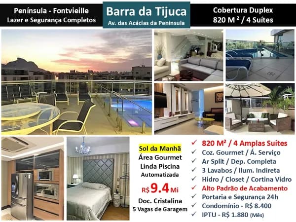 Cob Barra da Tijuca Península Fontvieille 820M²