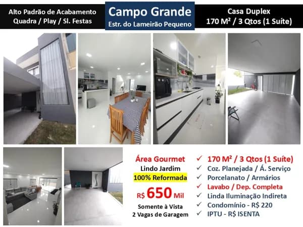 Casa Campo Grande Lameirão Pequeno 170M²