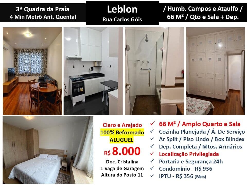Apto Leblon Carlos Gois 66M²