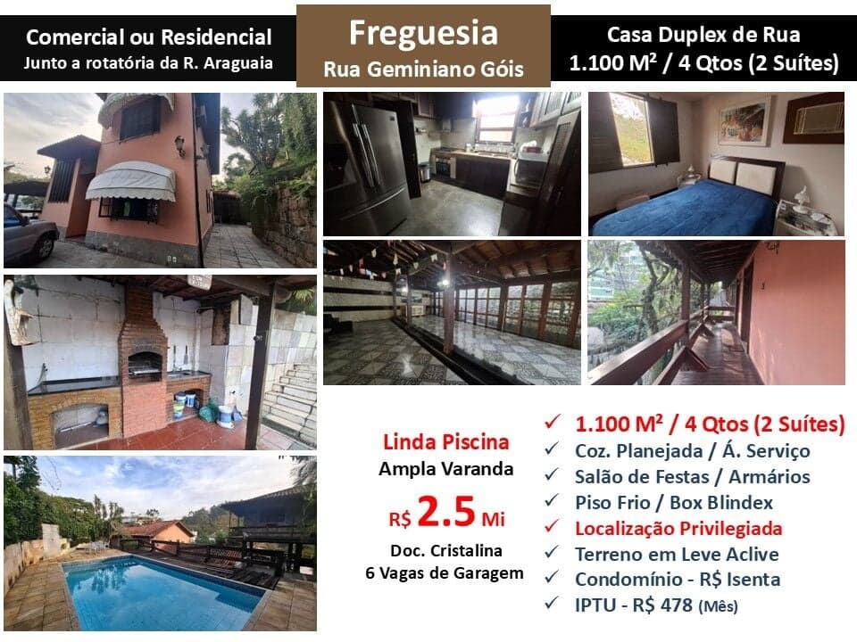 Casa JPA Freguesia Geminiano Góis 1100M²