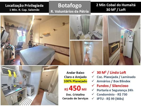 Apto Botafogo Vol. da Pátria 30M²