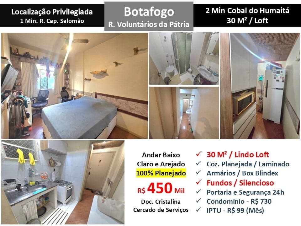 Apto Botafogo Vol. da Pátria 30M²