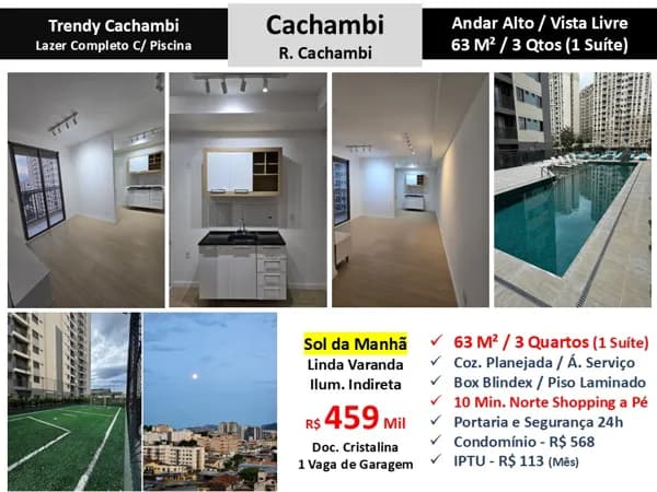 Apto Cachambi Trendy Cachambi 63M²