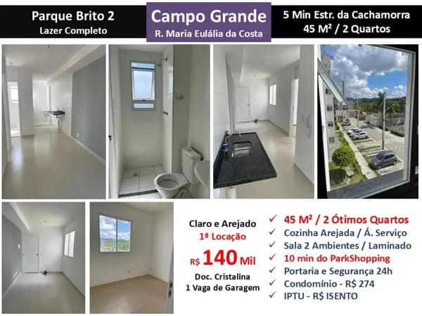 Apto Campo Grande Parque Brito 2 45M² 2
