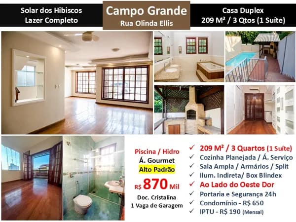 Casa Campo Grande Olinda Ellis Solar dos Hibiscos 209M²