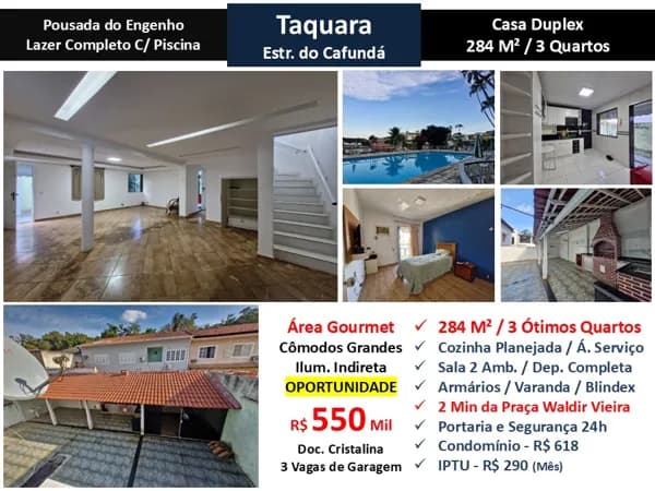 Casa JPA Taquara Estrada Cafundá Pousada do Engenho 284M²