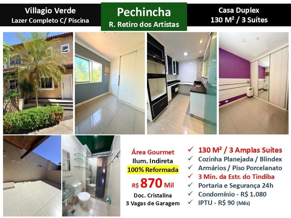 Casa JPA Pechincha Villagio Verde 130M²