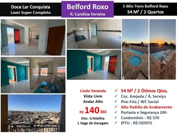 Apto Belford Roxo Doce Lar Conquista 54M²