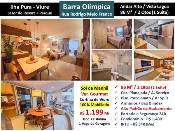 Apto Barra Olímpica Ilha Pura Viure 86M²
