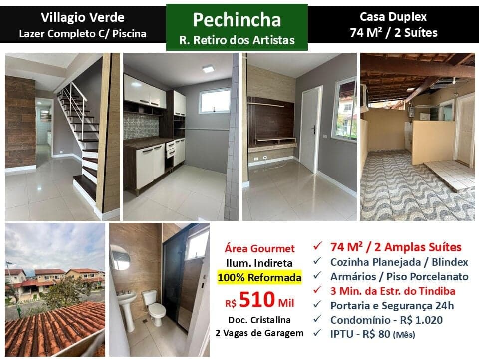 Casa JPA Pechincha Villagio Verde 74M²
