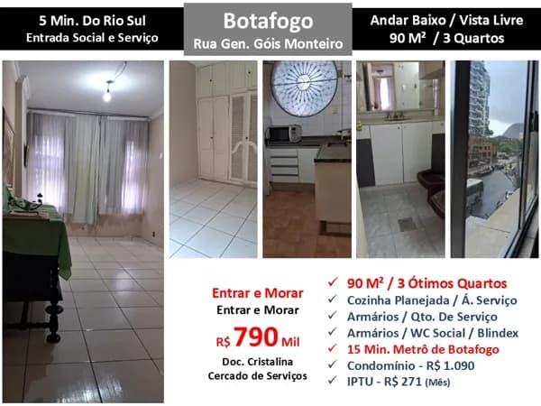 Apto Botafogo Góis Monteiro 90M²