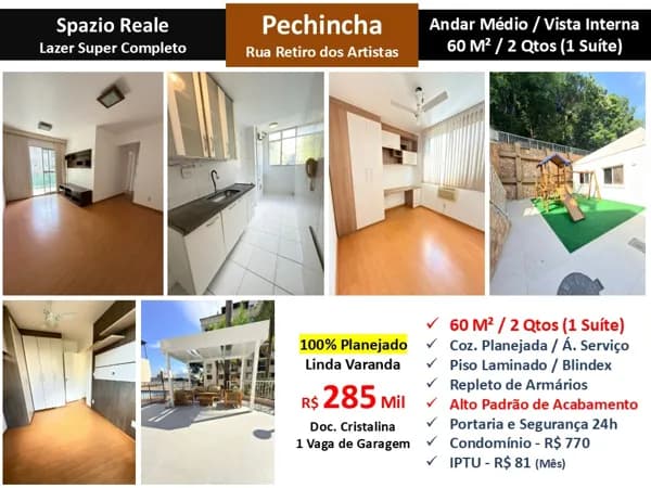 Apto JPA Pechincha Spazio Reale 60M²