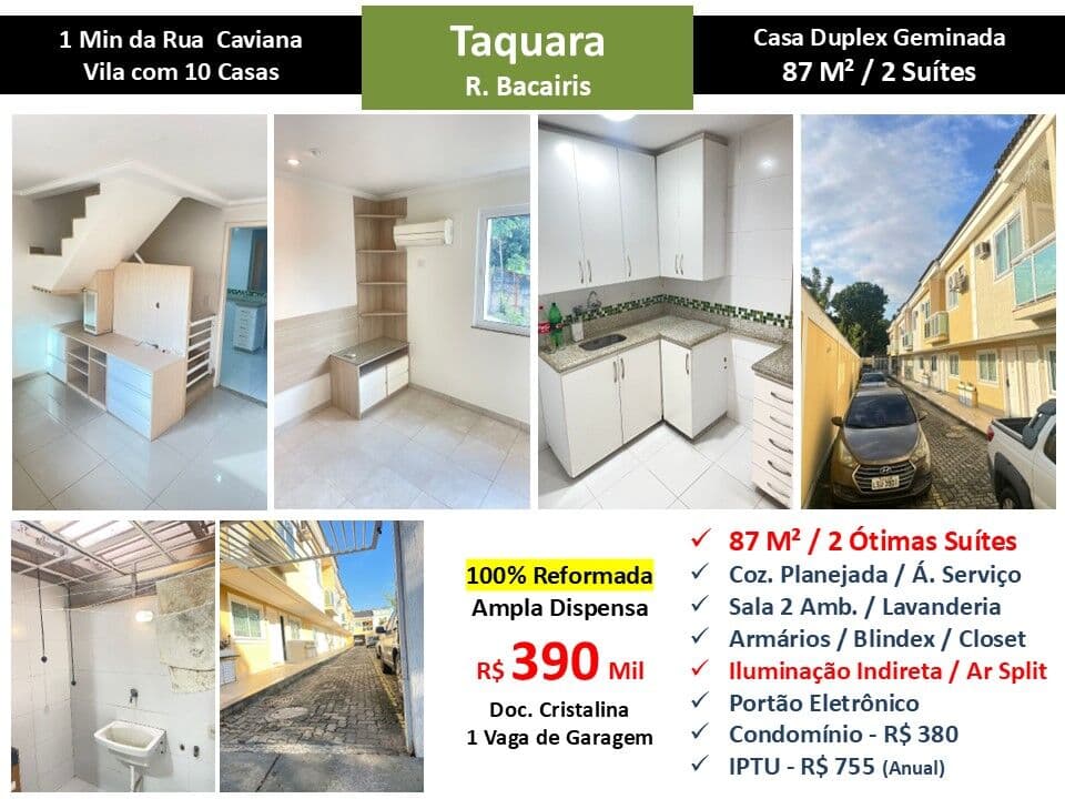 Casa JPA Taquara Bacairis 87M²