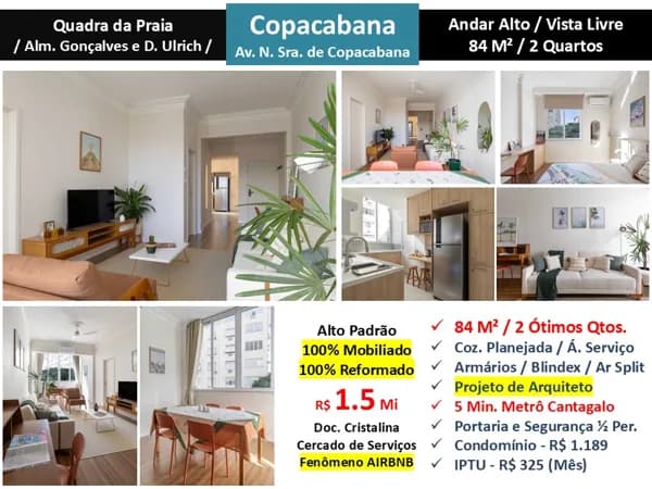Apto Copacabana N.S. de Copacabana 84M²