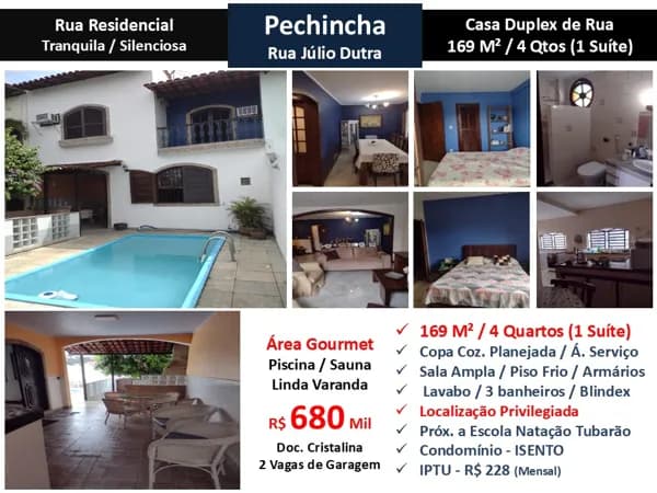 Casa JPA Pechincha Júlio Dutra 169M²