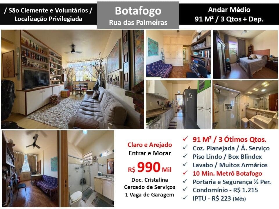 Apto Botafogo Palmeiras 91M²