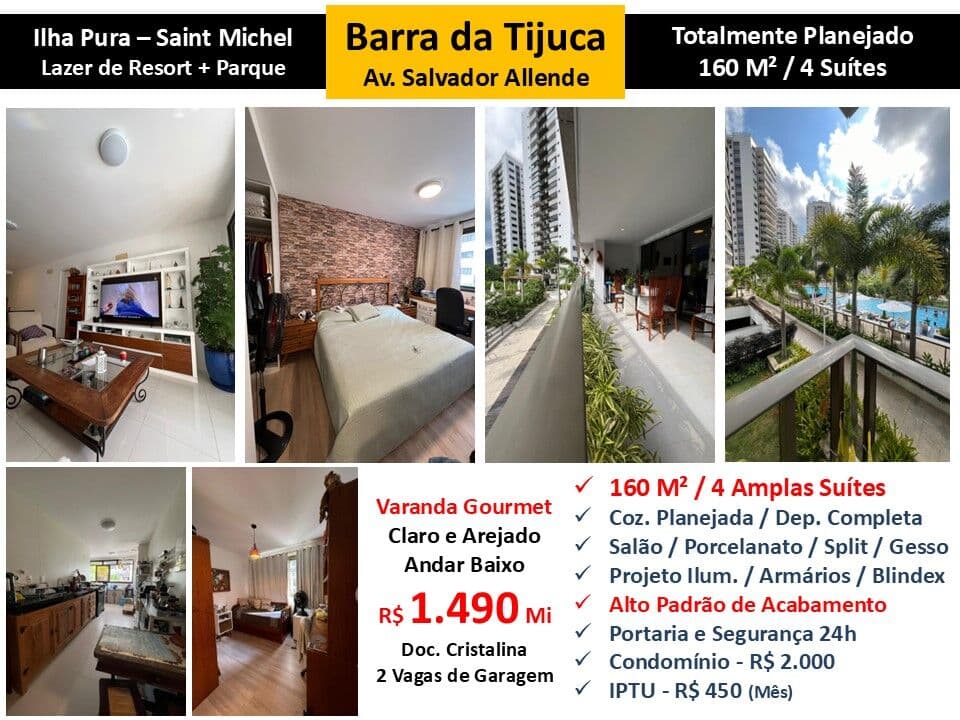 Apto Barra da Tijuca Ilha Pura Saint Michel 160M² 9