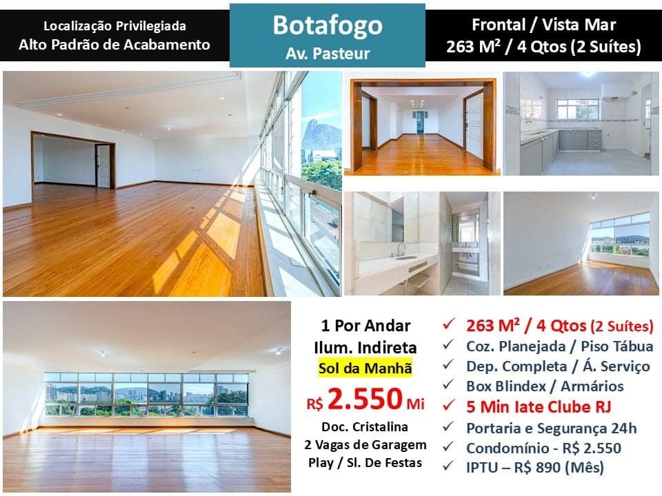 Apto Botafogo Praia Pasteur 263M²