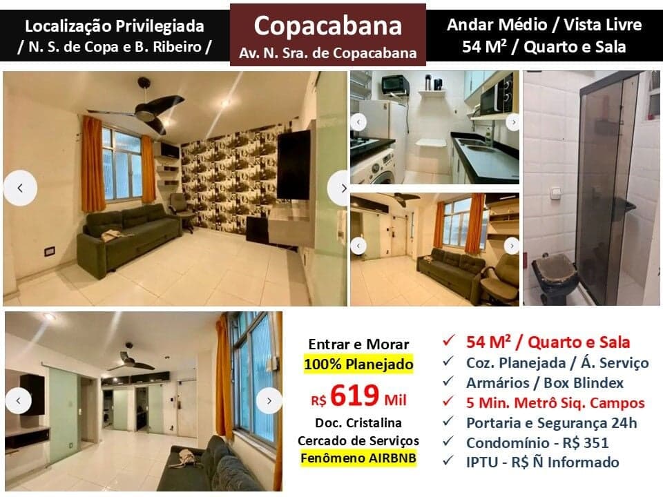 Apto Copacabana N.S. de Copacabana 54M² 3