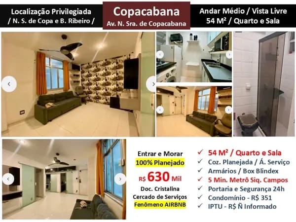 Apto Copacabana N.S. de Copacabana 54M² 3