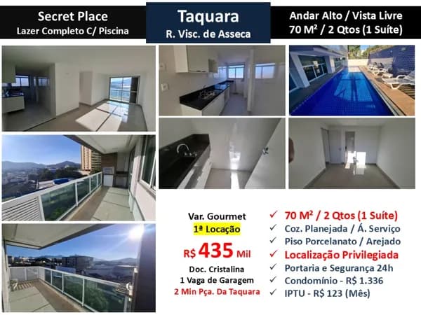 Apto JPA Taquara Visc. de Asseca Secret Place 70M²