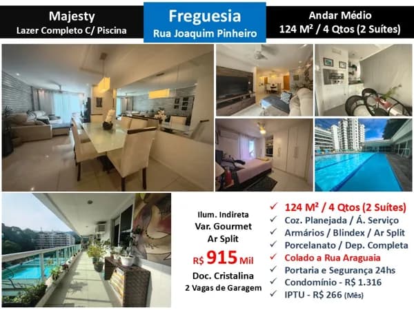 Apto JPA Freguesia Joaquim Pinheiro Majesty 124M²
