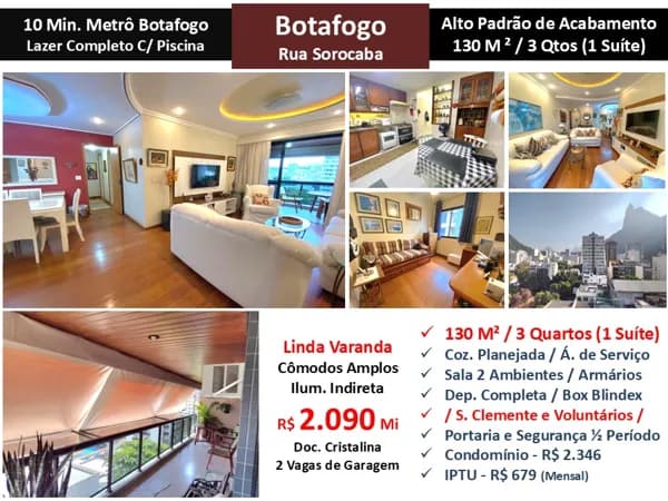 Apto Botafogo Sorocaba 130M²