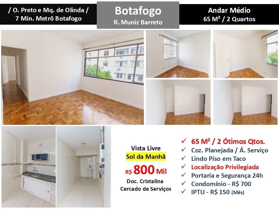 Apto Botafogo Muniz Barreto 65M²