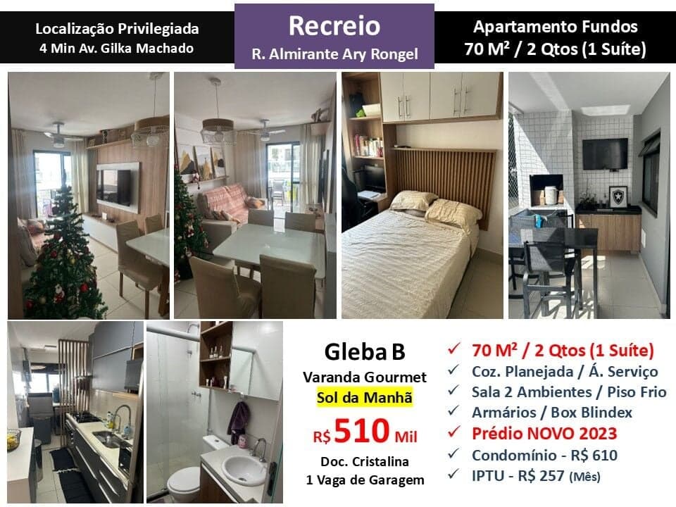 Apto Recreio Gleba B Almirante Ary Rongel 70M²
