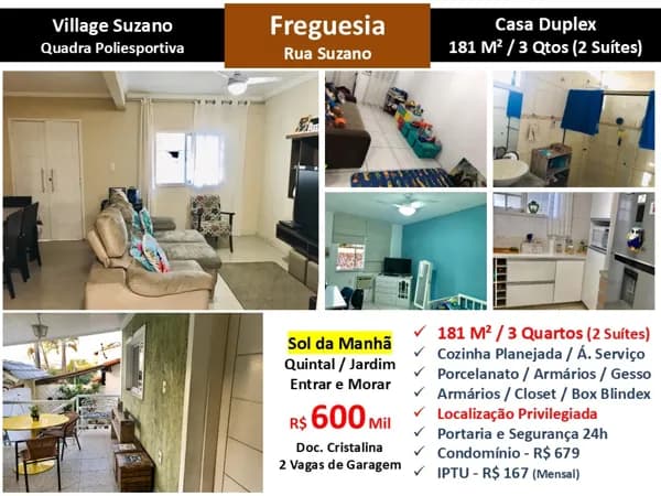 Casa JPA Freguesia Vilage Suzano 181M²