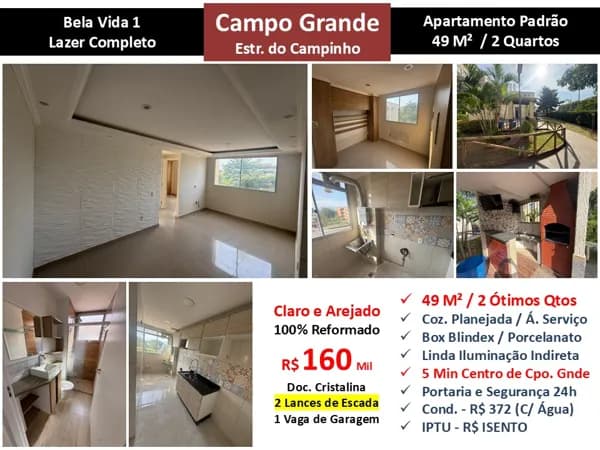 Apto Campo Grande Campinho Bela Vida 1 49M²