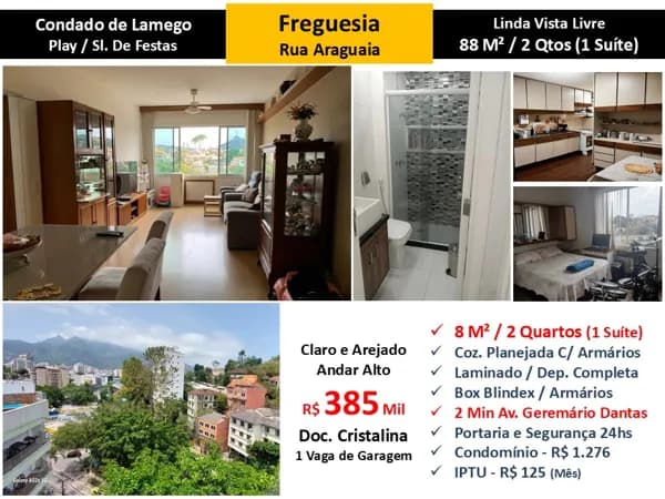 Apto JPA Freguesia Araguaia Condado de Lamego 88M²