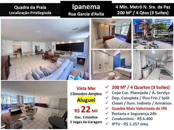 Apto Ipanema Garcia D Avila 200M² 2