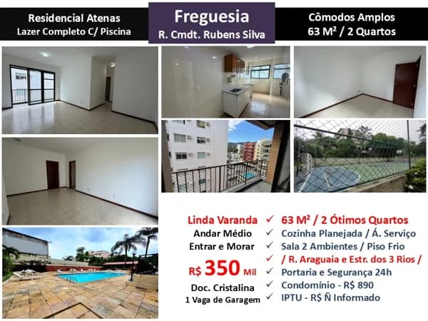 Apto JPA Freguesia Residencial Atenas 63M²