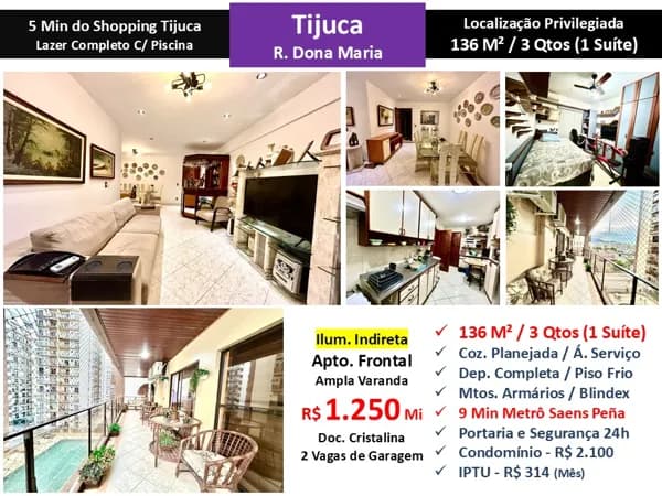 Apto Tijuca Dona Maria 136M²