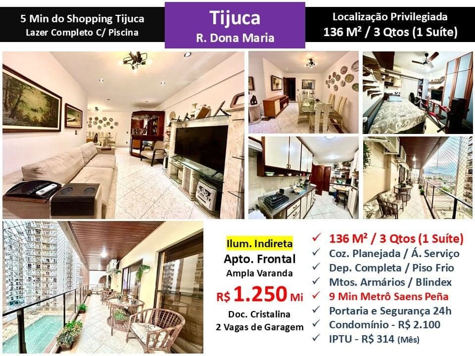 Apto Tijuca Dona Maria 136M²