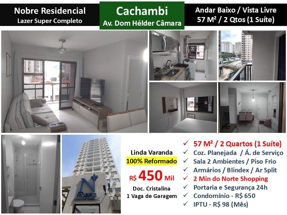 Apto Cacahmbi Dom Hélder Câmara Nobre 57M²