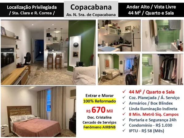 Apto Copacabana N.S de Copacabana 44M² 4