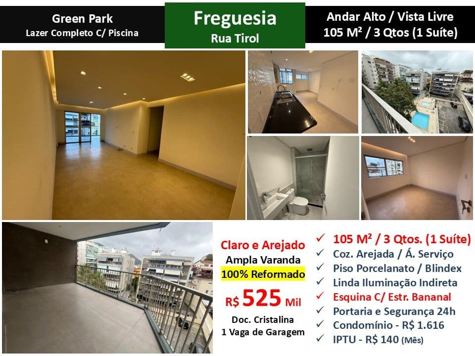 Apto JPA Freguesia Tirol Green Park 105M²