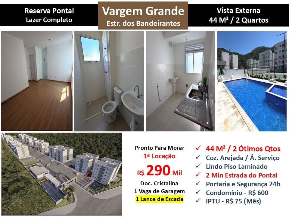 Apto Vargem Grande Reserva Pontal 44M²