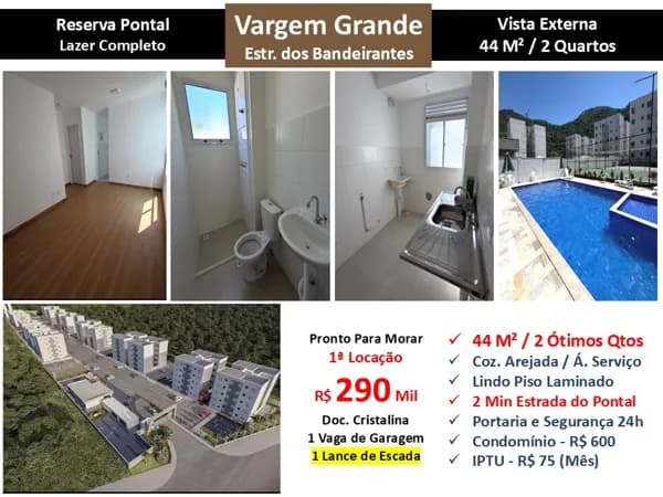 Apto Vargem Grande Reserva Pontal 44M²