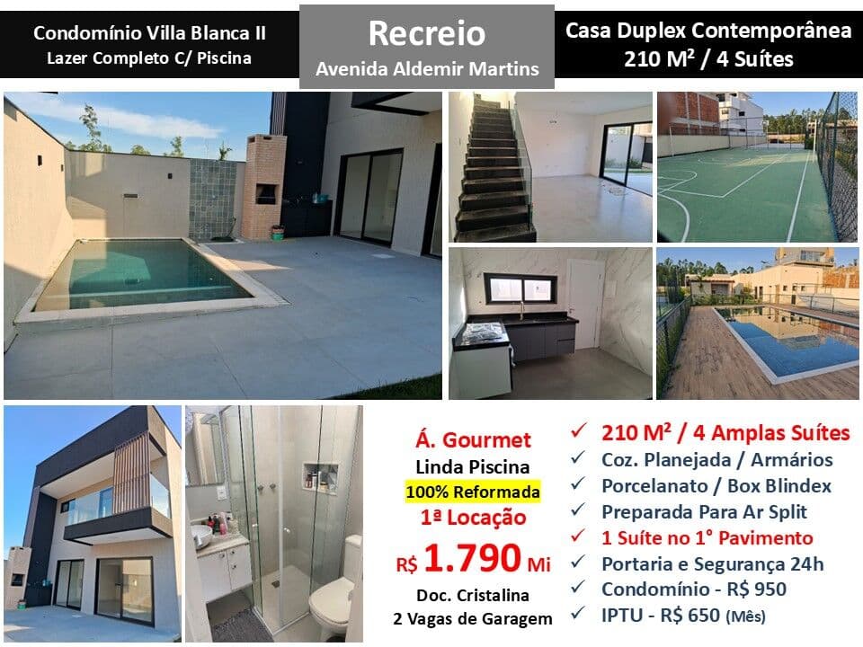Casa Recreio Aldemir Martins Villa Blanca II 210M²