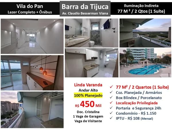 Apto Barra da Tijuca Vila do Pan 77M² 31